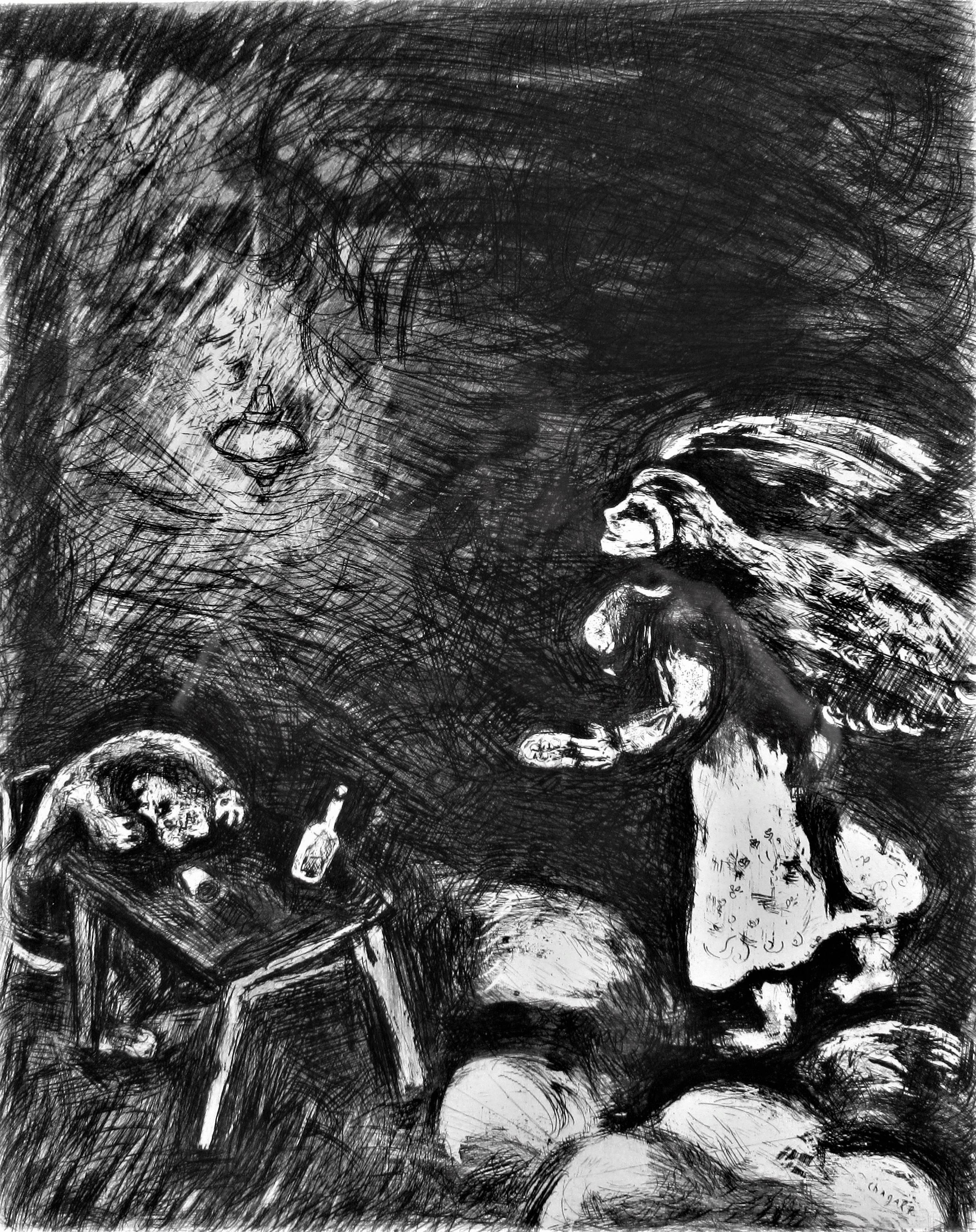 l' Ivrogne et sa Femme - Print by Marc Chagall