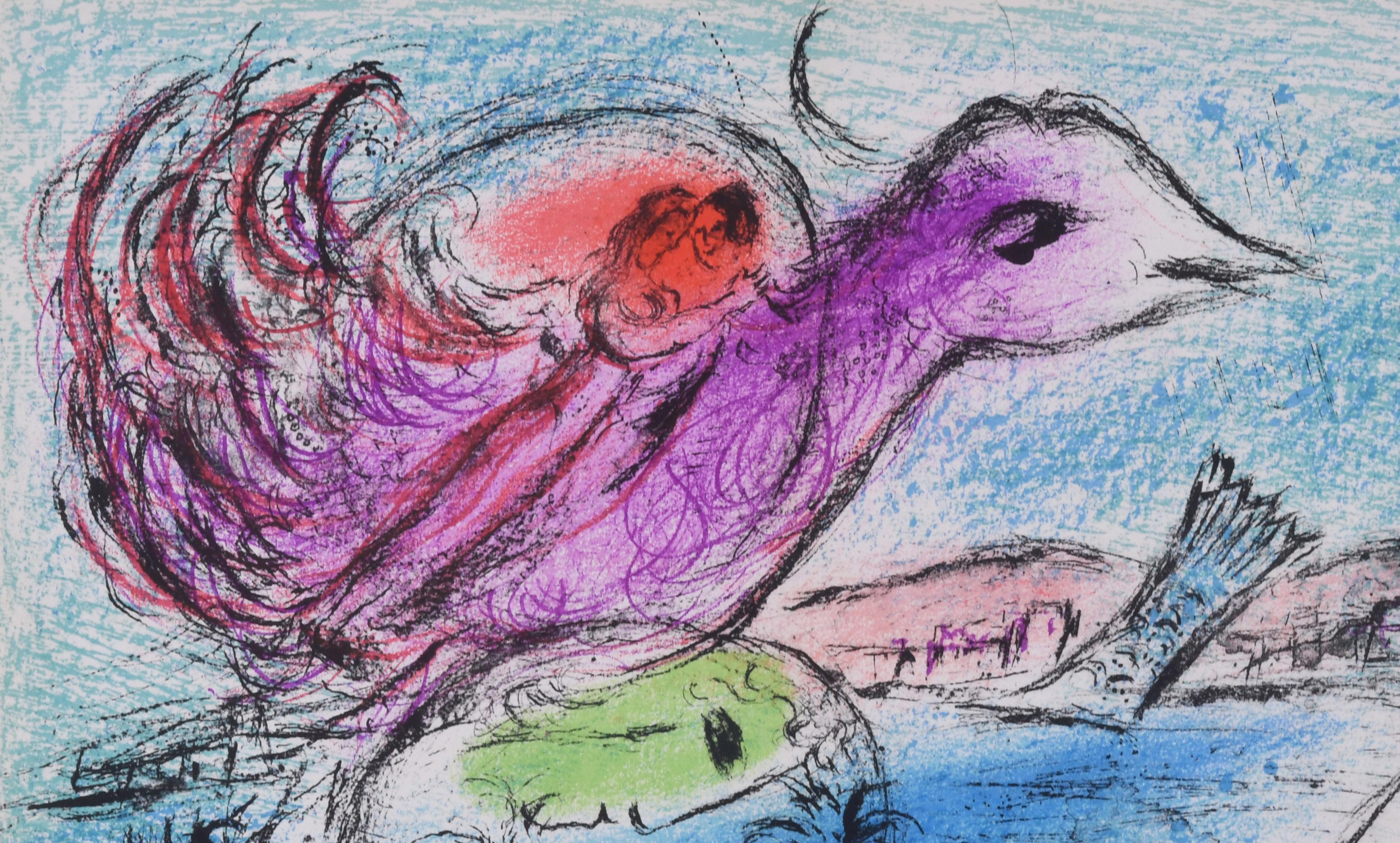 La Baie, Double Page du No 132 de Derriere le Miroir - French School Print by Marc Chagall