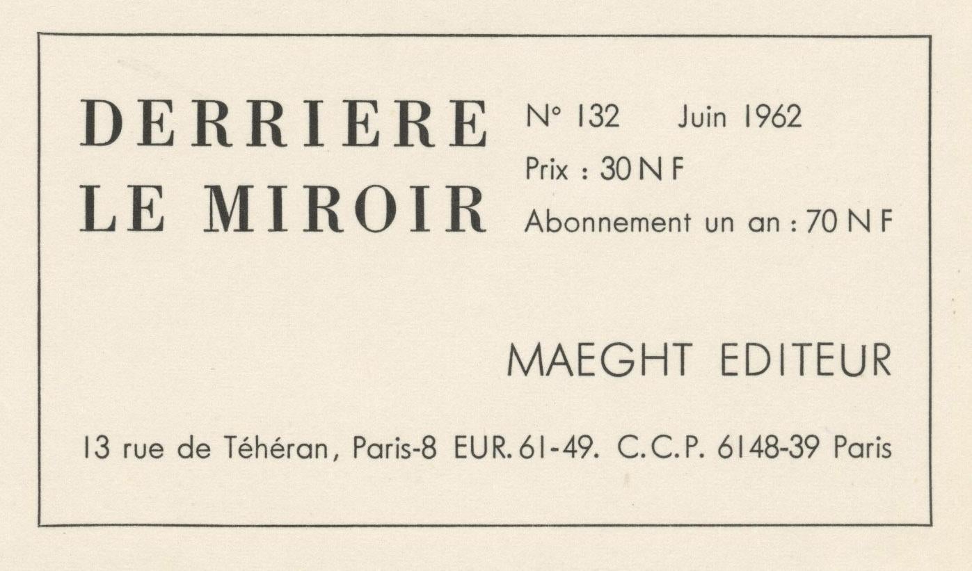 La Baie, Double Page du No 132 de Derriere le Miroir For Sale 1