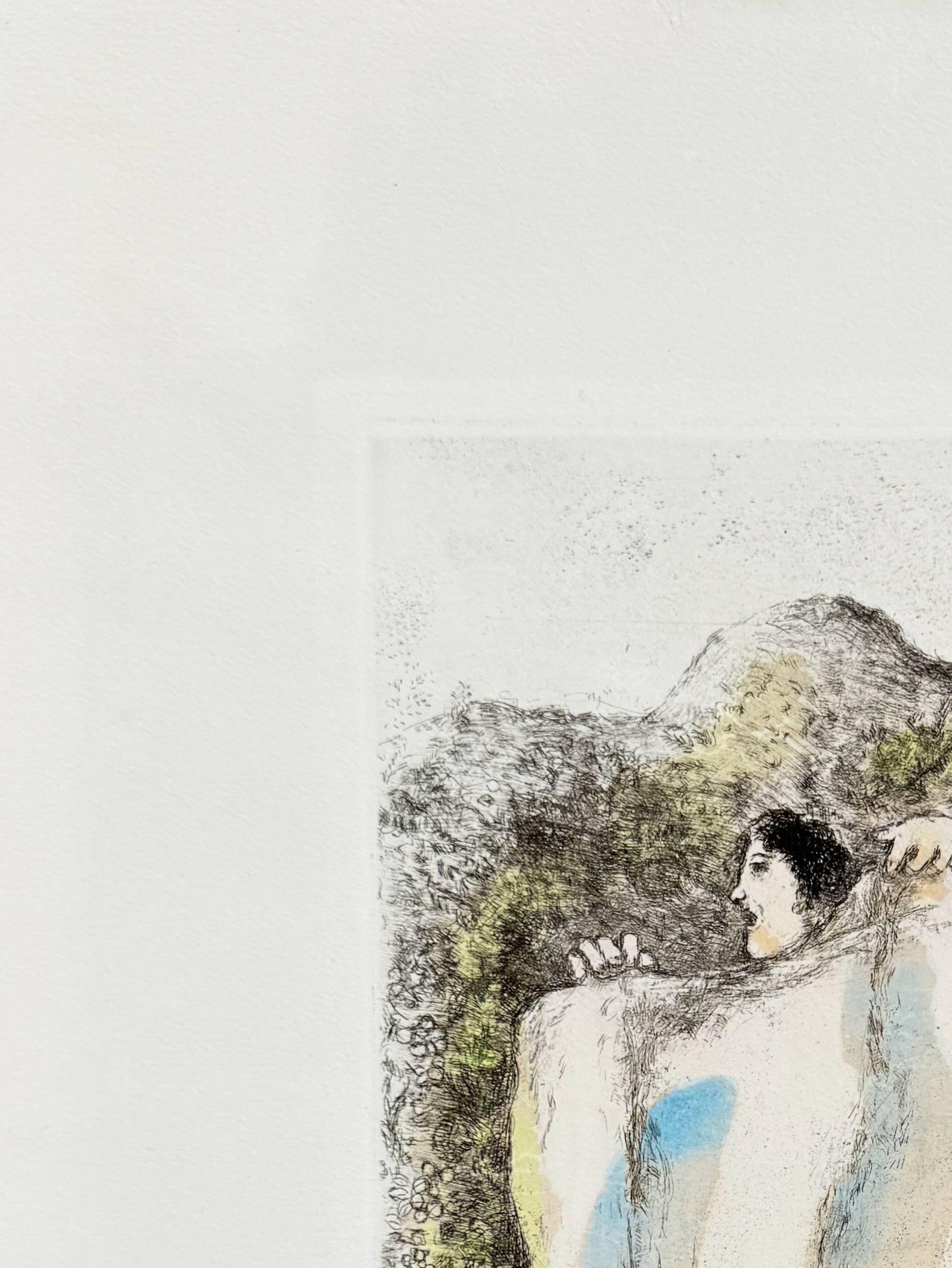 La Création de l'Homme, Bible. - Symbolist Print by Marc Chagall