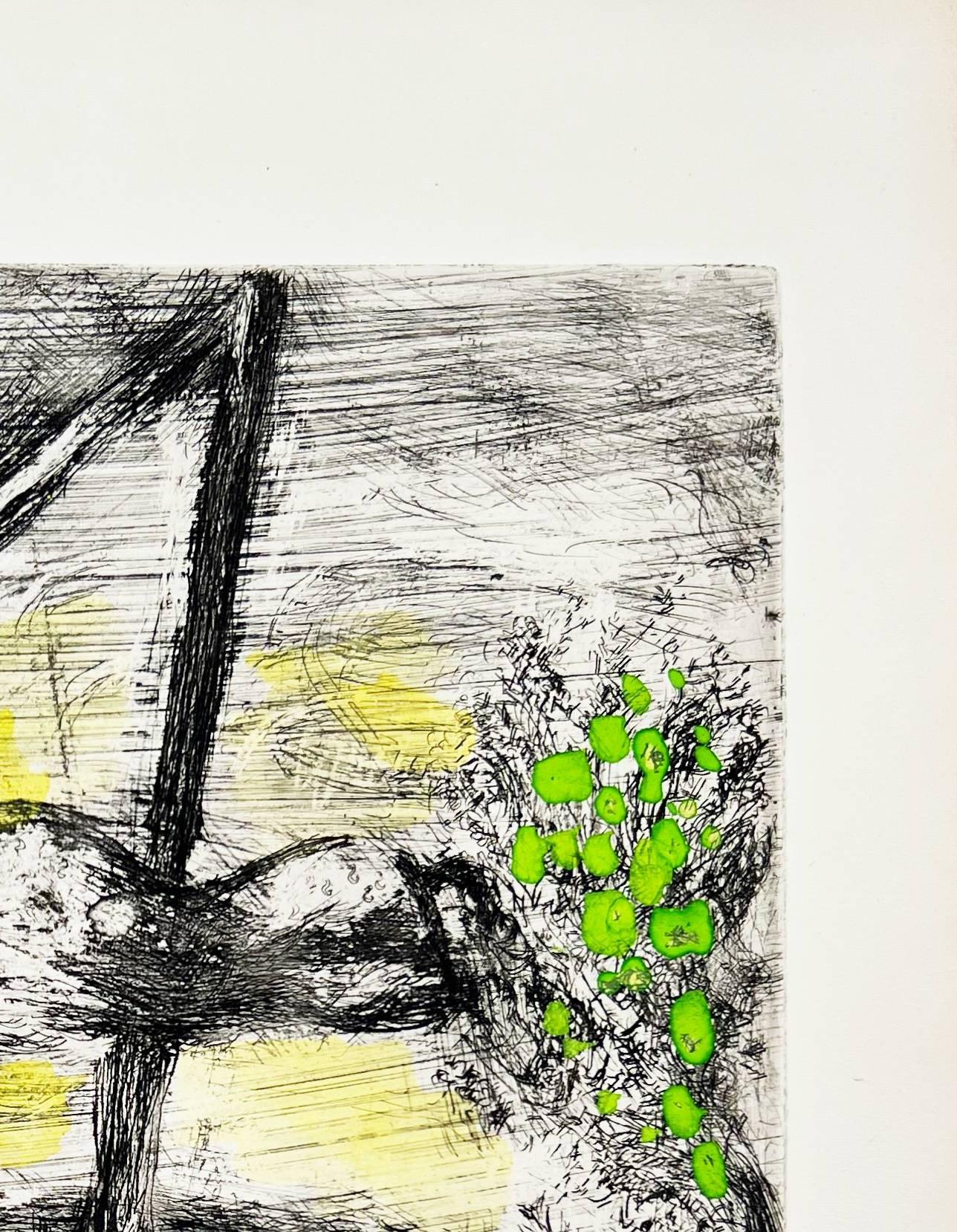 La Fortune et le Jeune Säugling (Symbolismus), Print, von Marc Chagall