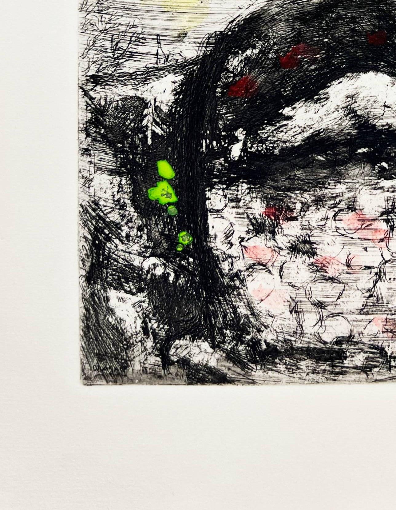La Fortune et le Jeune Säugling (Beige), Print, von Marc Chagall