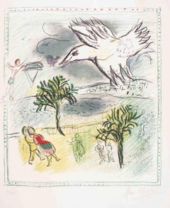 La Grande Corniche  - Original Lithograph by Marc Chagall - 1967