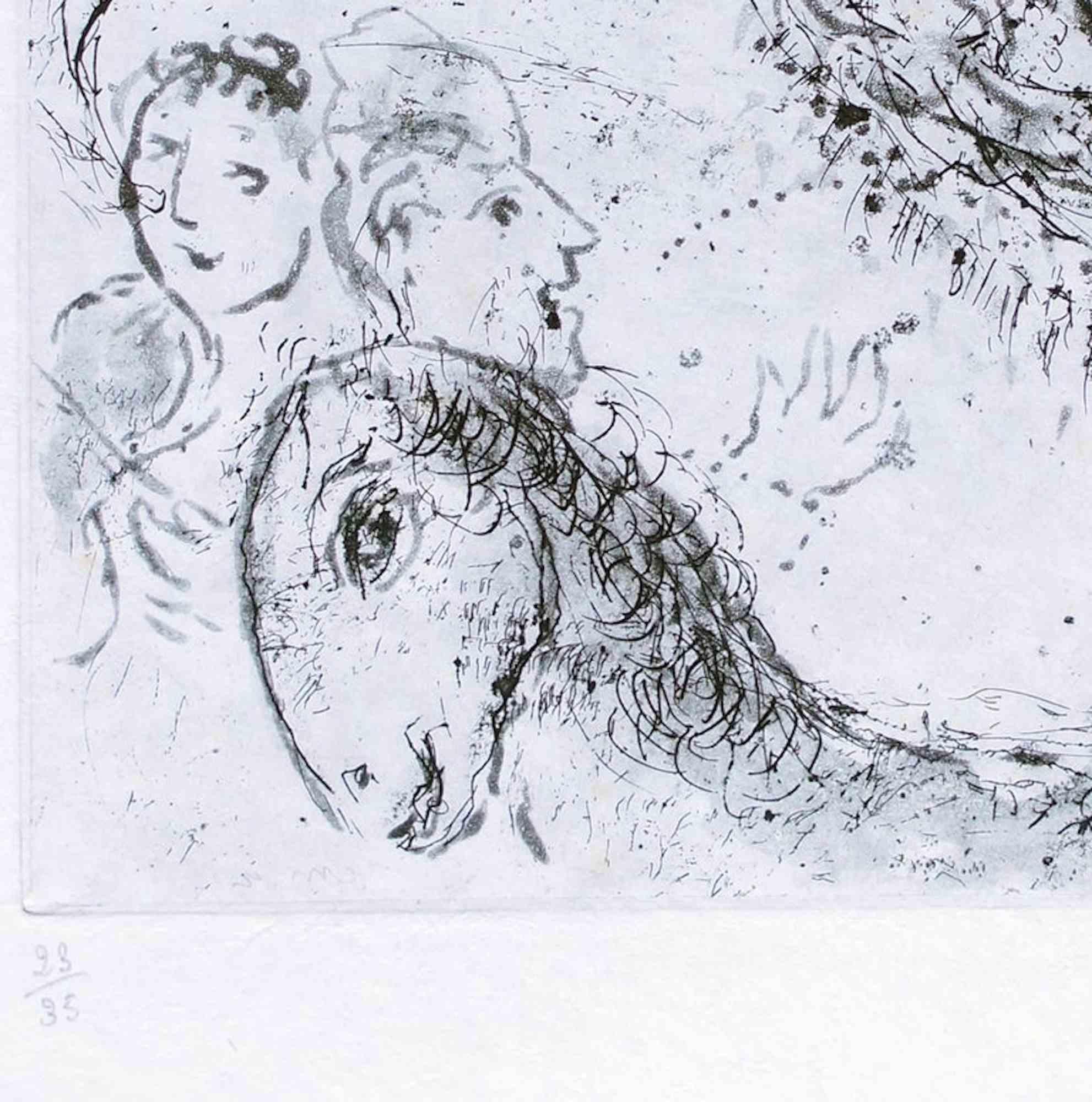La Grande Danseuse - Etching by Marc Chagall - 1967 For Sale 2