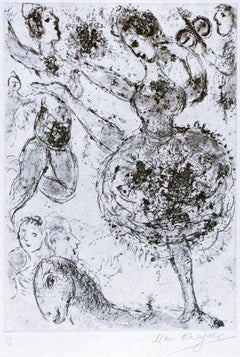 La Grande Danseuse - Etching by Marc Chagall - 1967