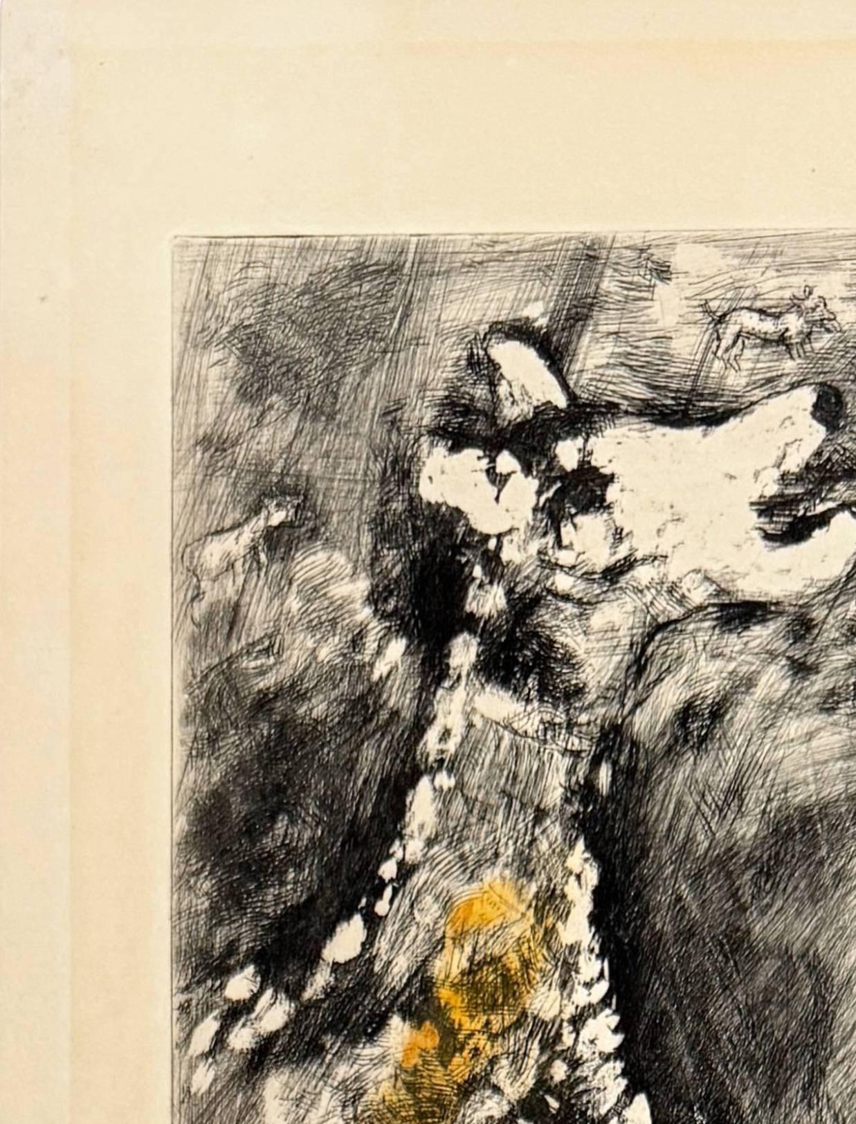 La Lice et sa compagne - Moderne Print par Marc Chagall