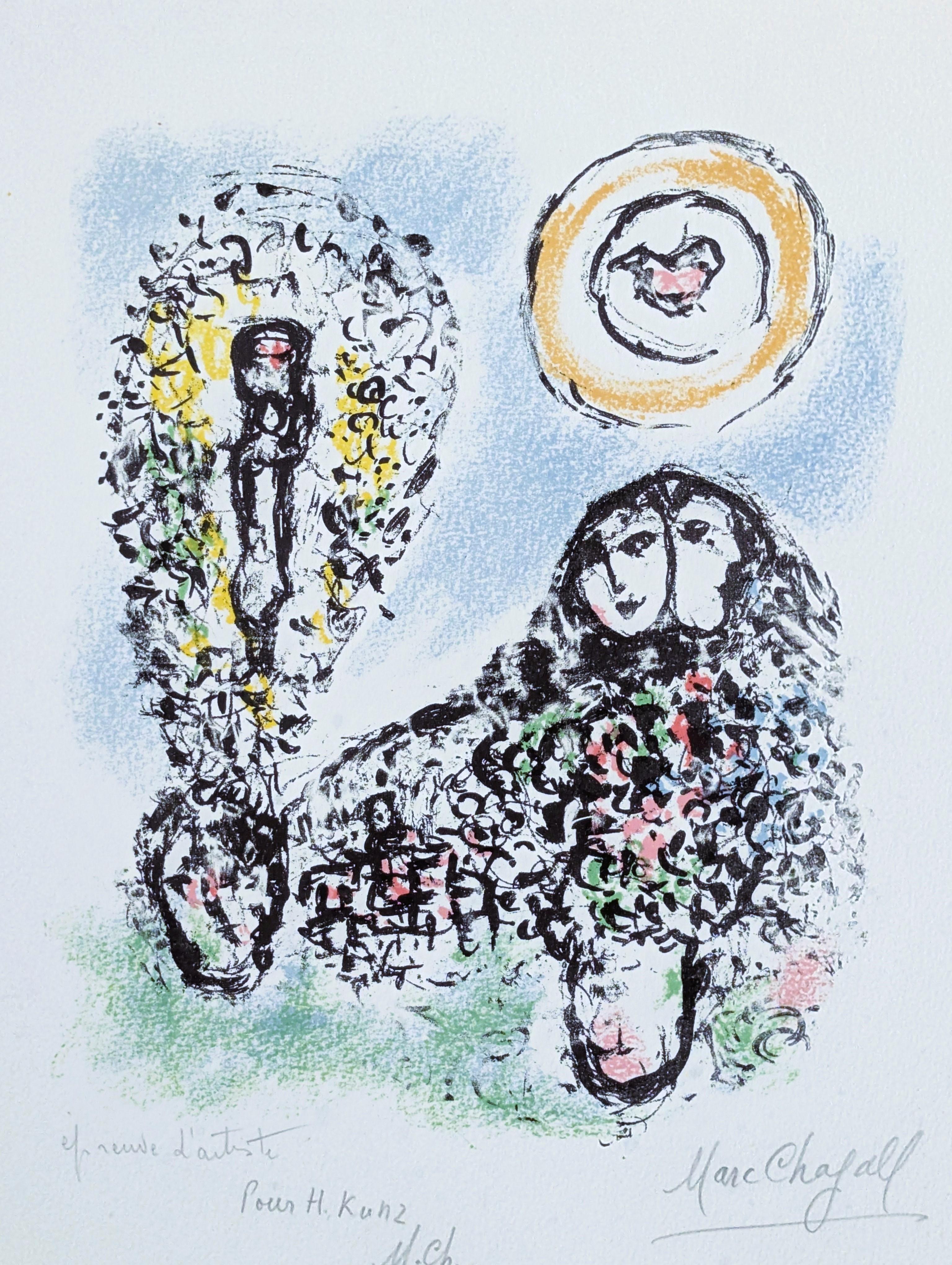 Marc Chagall Abstract Print - La Mise en mots