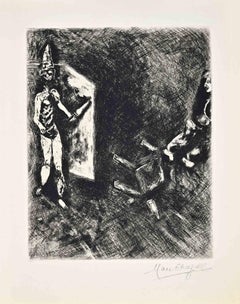 La Mort et le Malheureux (The Dead and the... - Etching by Marc Chagall - 1952