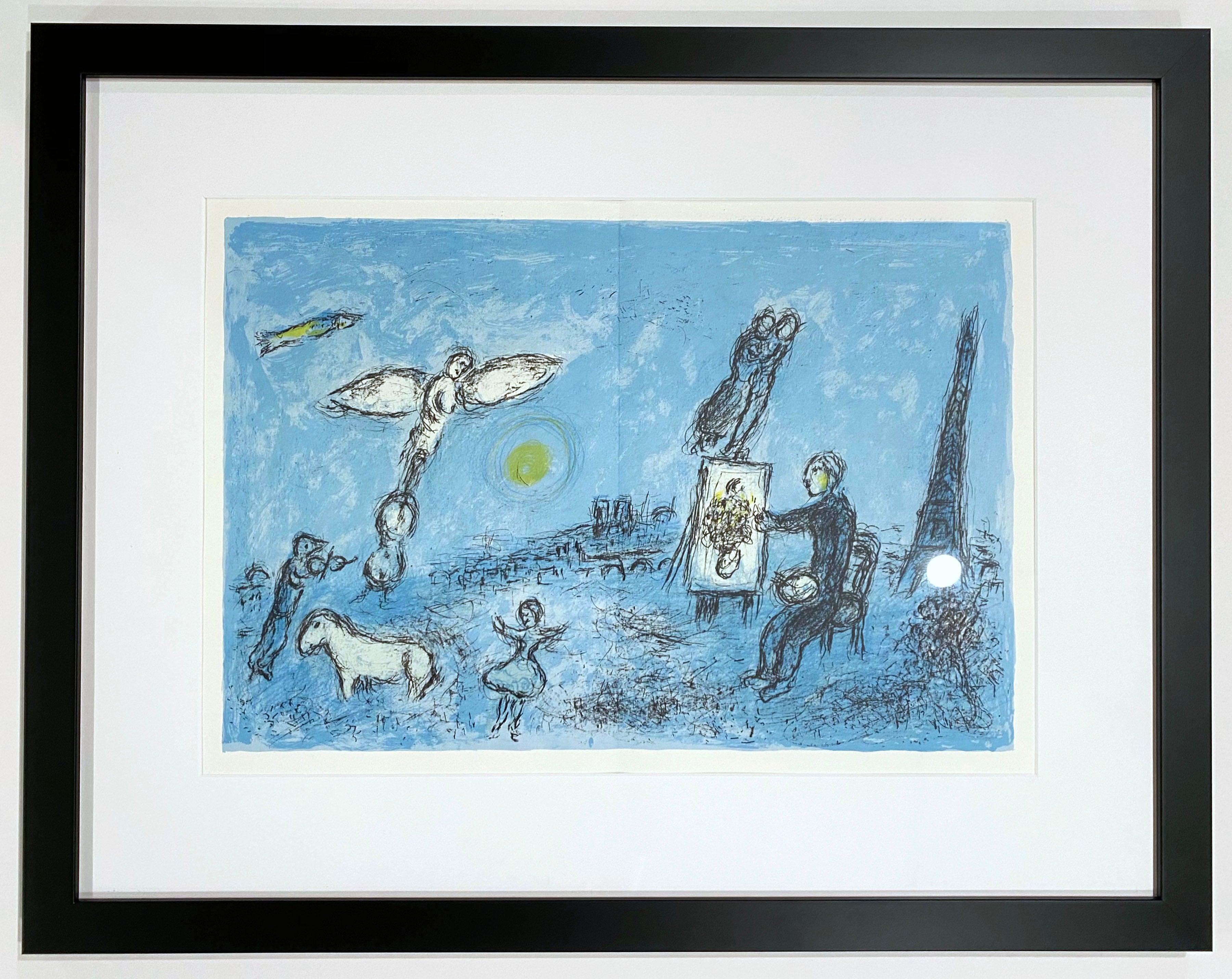 La Peintre et son double, von Derriere Le Miroir 246 – Print von Marc Chagall