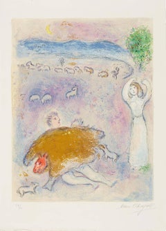 La Ruse de Dorcon Lithograph, Symbolist Style, Signed, 1961 Edition