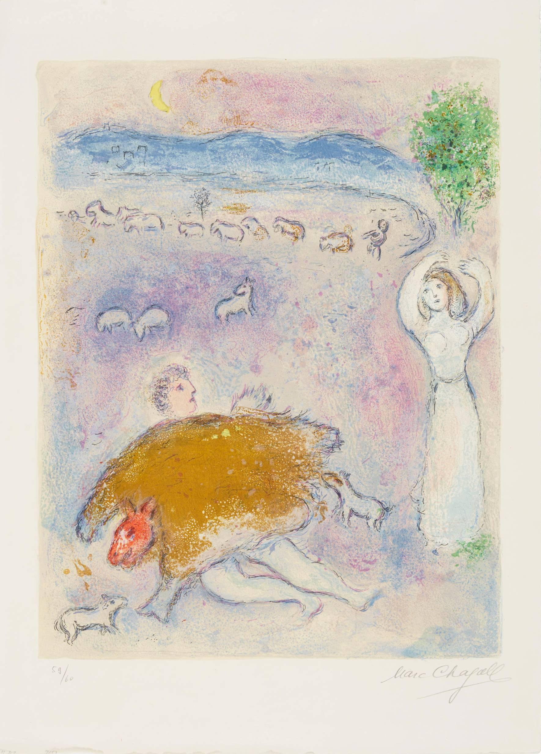 Marc Chagall Print - La Ruse de Dorcon, from Daphnis et Chloé