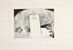 La Tombe du Père - Etching by Marc Chagall - 1923