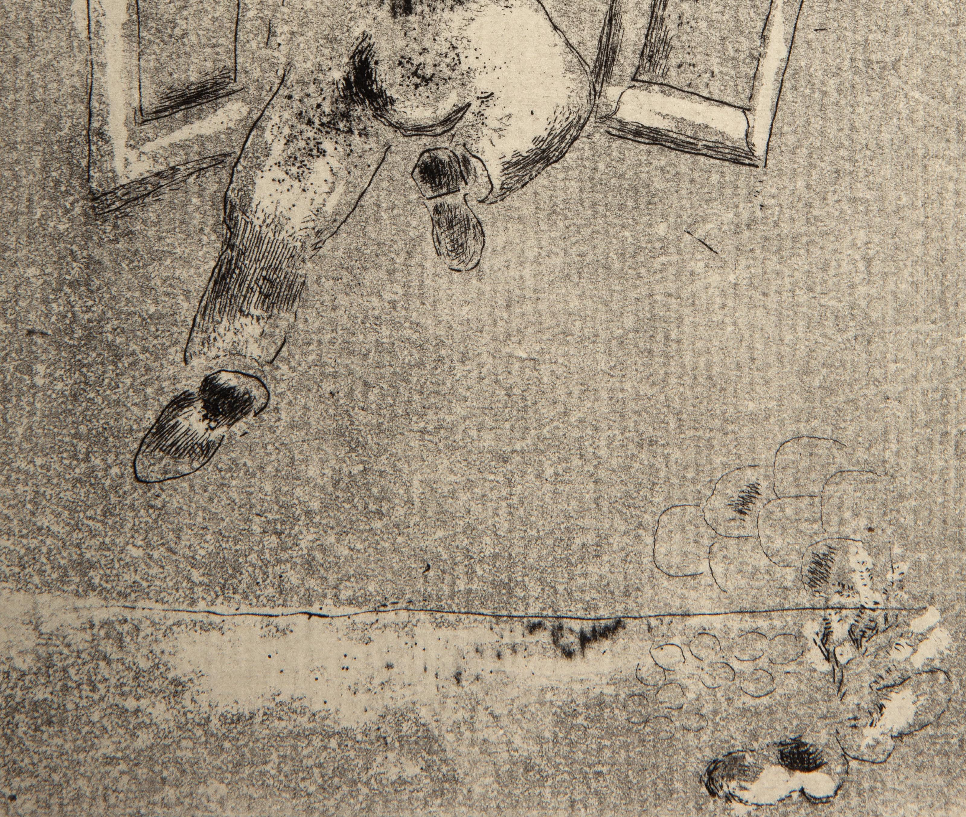 La Visite par la Fenetre, da Maternite - Acquaforte moderna di Marc Chagall in vendita 2