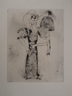 Lady Sobakevitch - Original Etching - Ref. Sorlier #34