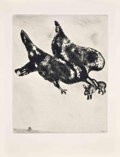 L'Aigle et l'Escarbot - Etching by Marc Chagall - 1952