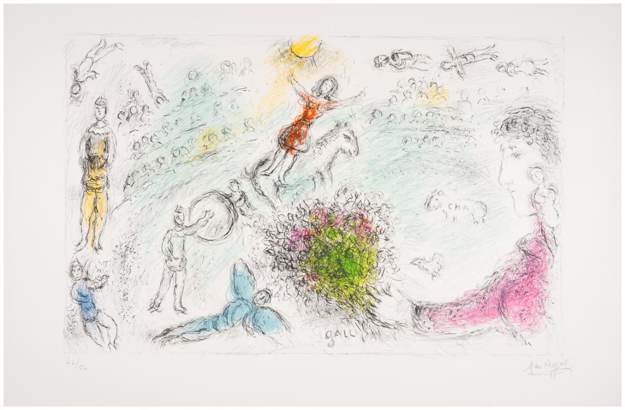 Marc Chagall Figurative Print – L'Ame du Cirque