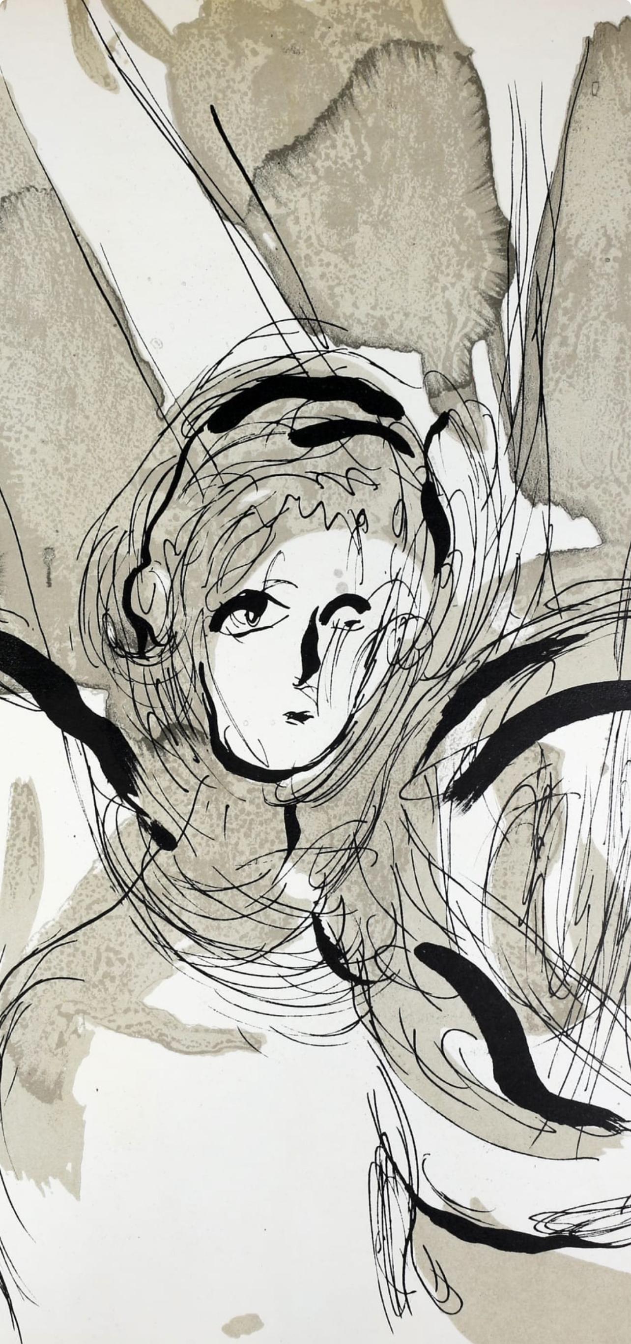 L'ange à l'épée (Mourlot 117-46; Cramer 25) - Print by Marc Chagall