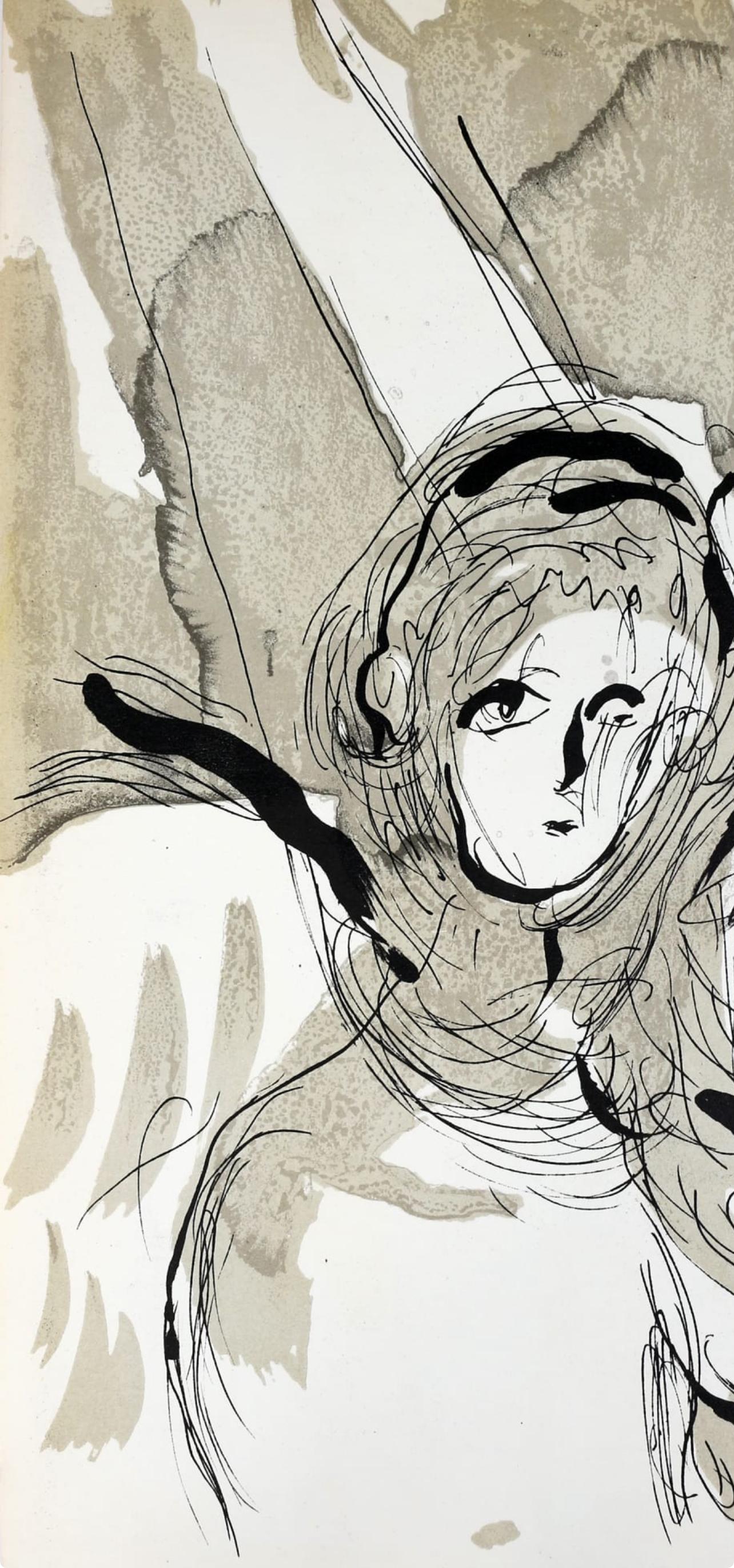 L'ange à l'épée (Mourlot 117-46; Cramer 25) - Expressionist Print by Marc Chagall