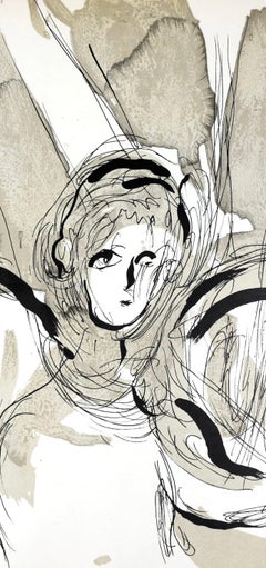 Marc Chagall, The Angel with the Sword, from Drawings for the Bible, 1956