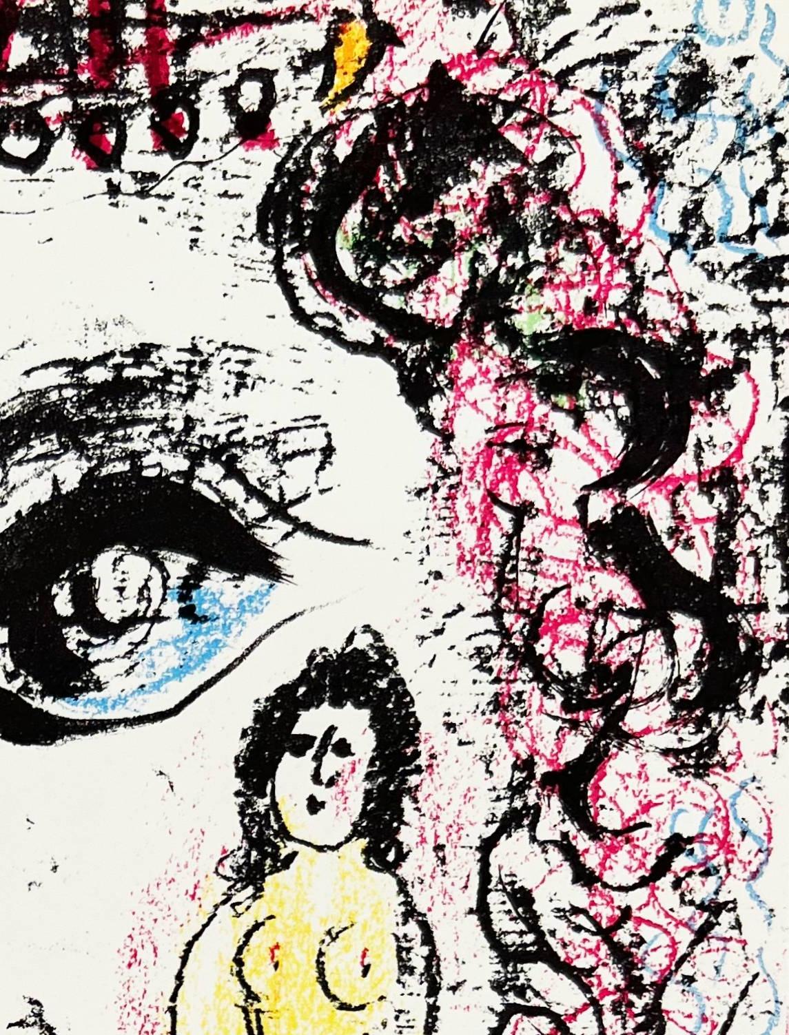 L'apparition au cirque - Beige Print par Marc Chagall