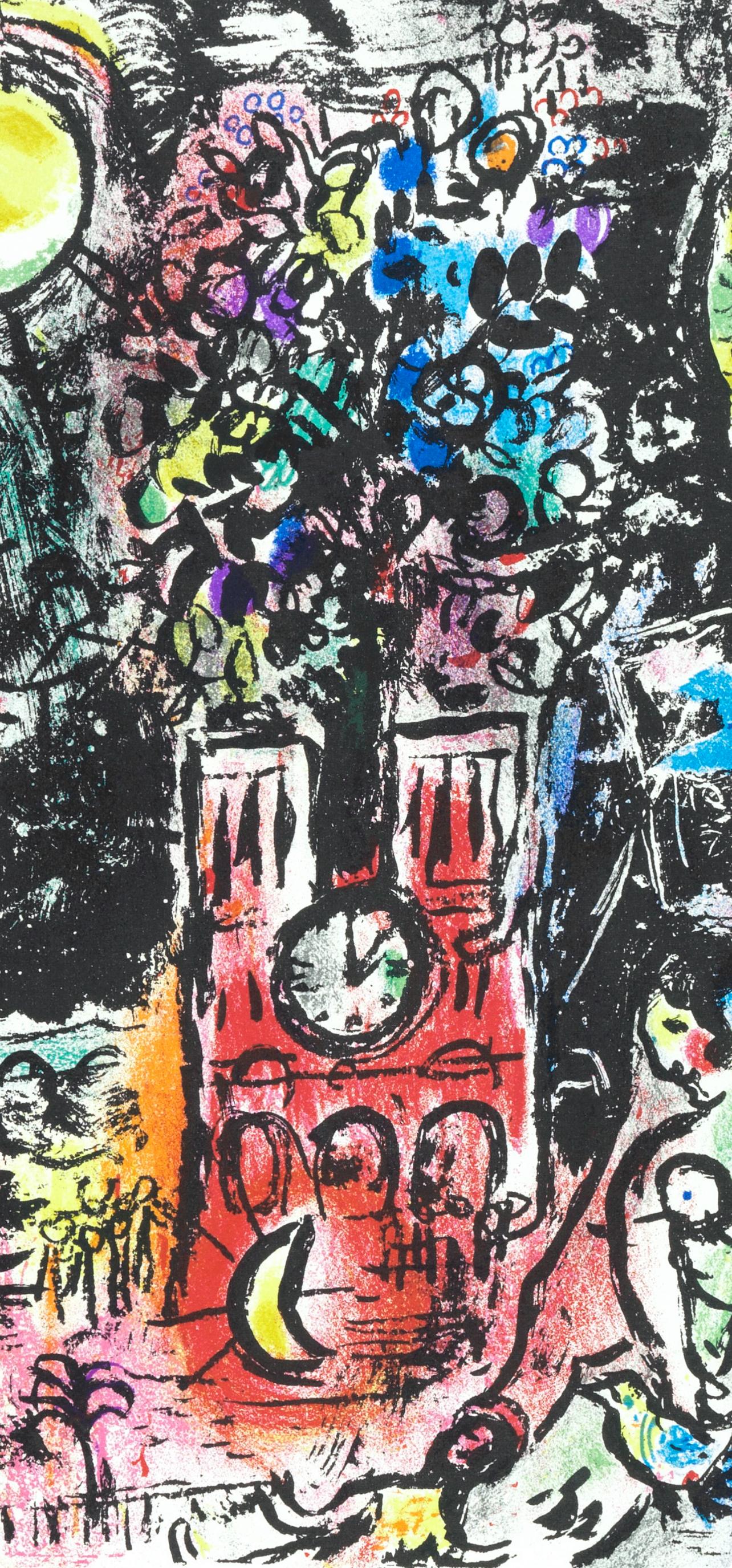 L'Arbre de Jessé (Cramer 40; Mourlot 297), Derrière le miroir (Schwarz), Landscape Print, von Marc Chagall