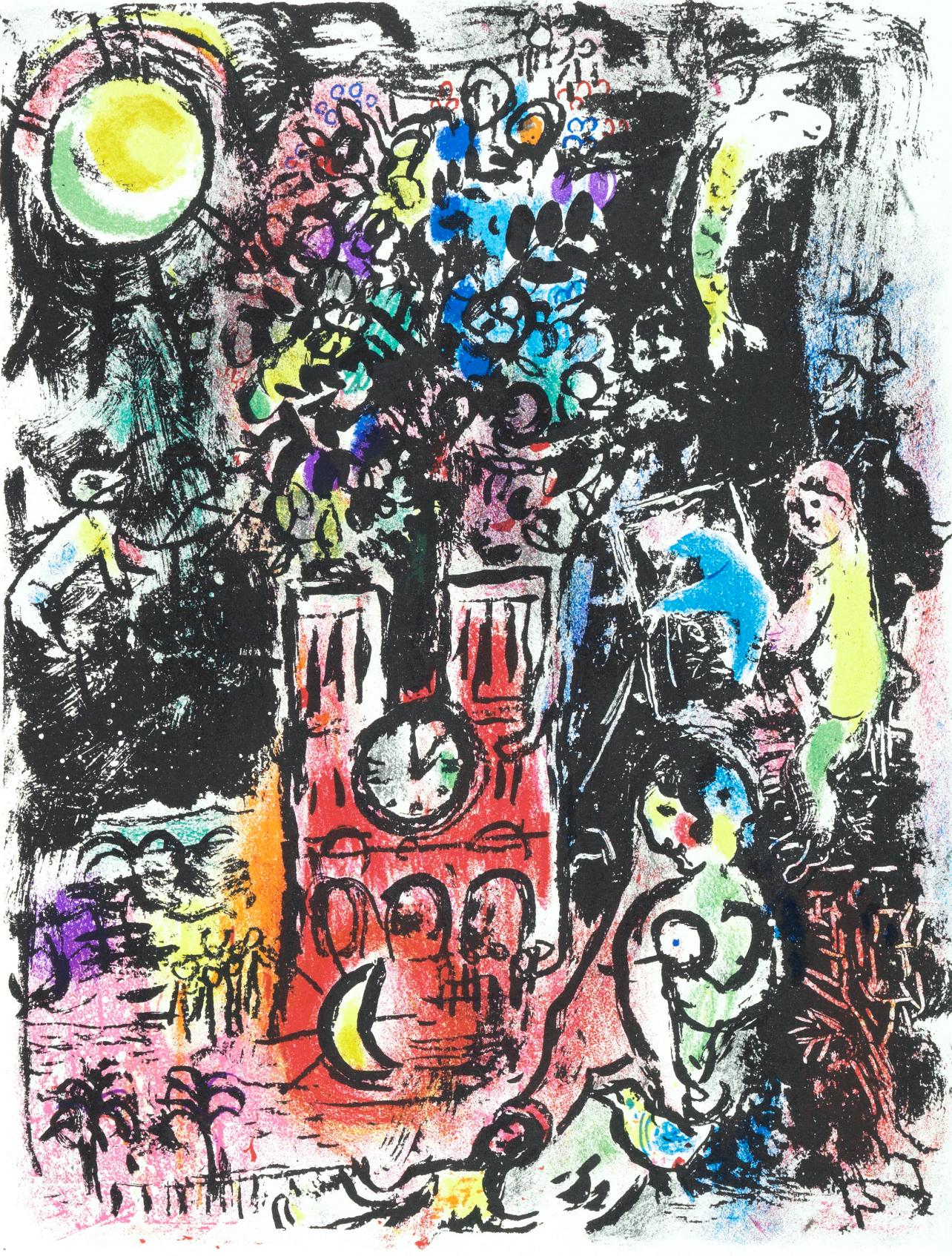 Marc Chagall Landscape Print – L'Arbre de Jessé (Cramer 40; Mourlot 297), Derrière le miroir