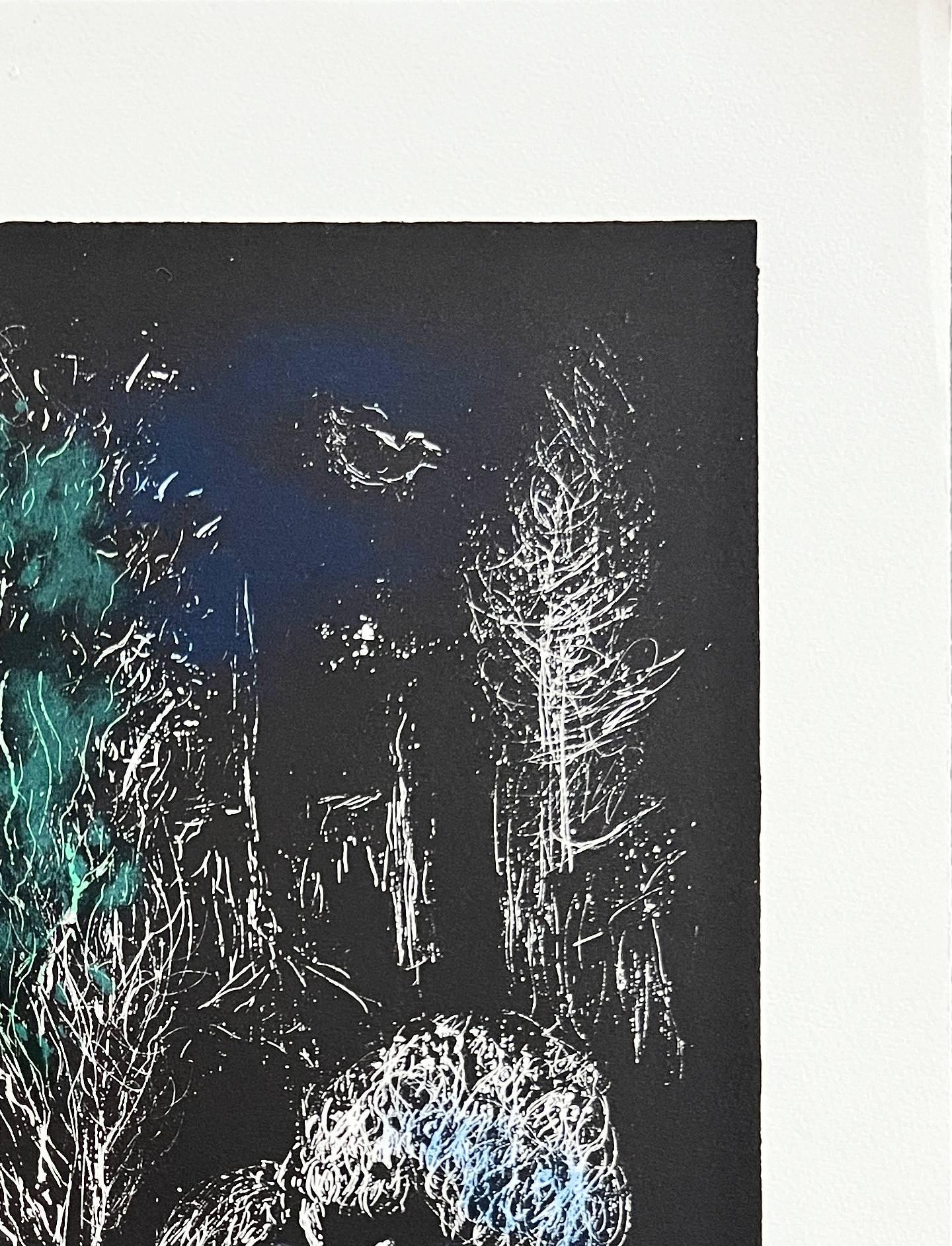 L'Arbre Vert aux Amoureux - Symbolist Print by Marc Chagall