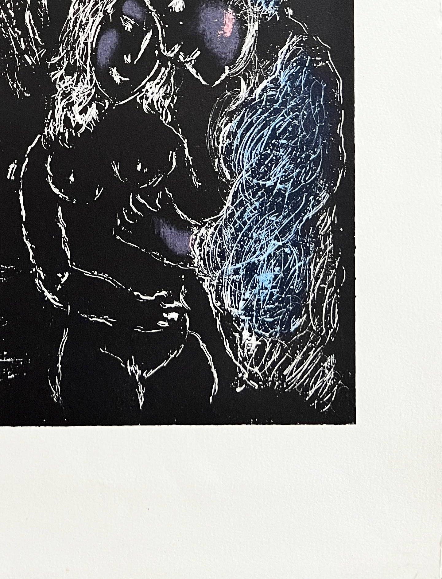 Marc Chagall (1887-1985) - L'Arbre Vert aux Amoureux

Lithograph from 1980.

Unsigned and unnumbered apart from the edition of 50.

Dimensions of work: 64.5 x 48 cm.

Reference: Chagall Lithograph [V], André Sauret, Monte Carlo 1980, no. 959.

The