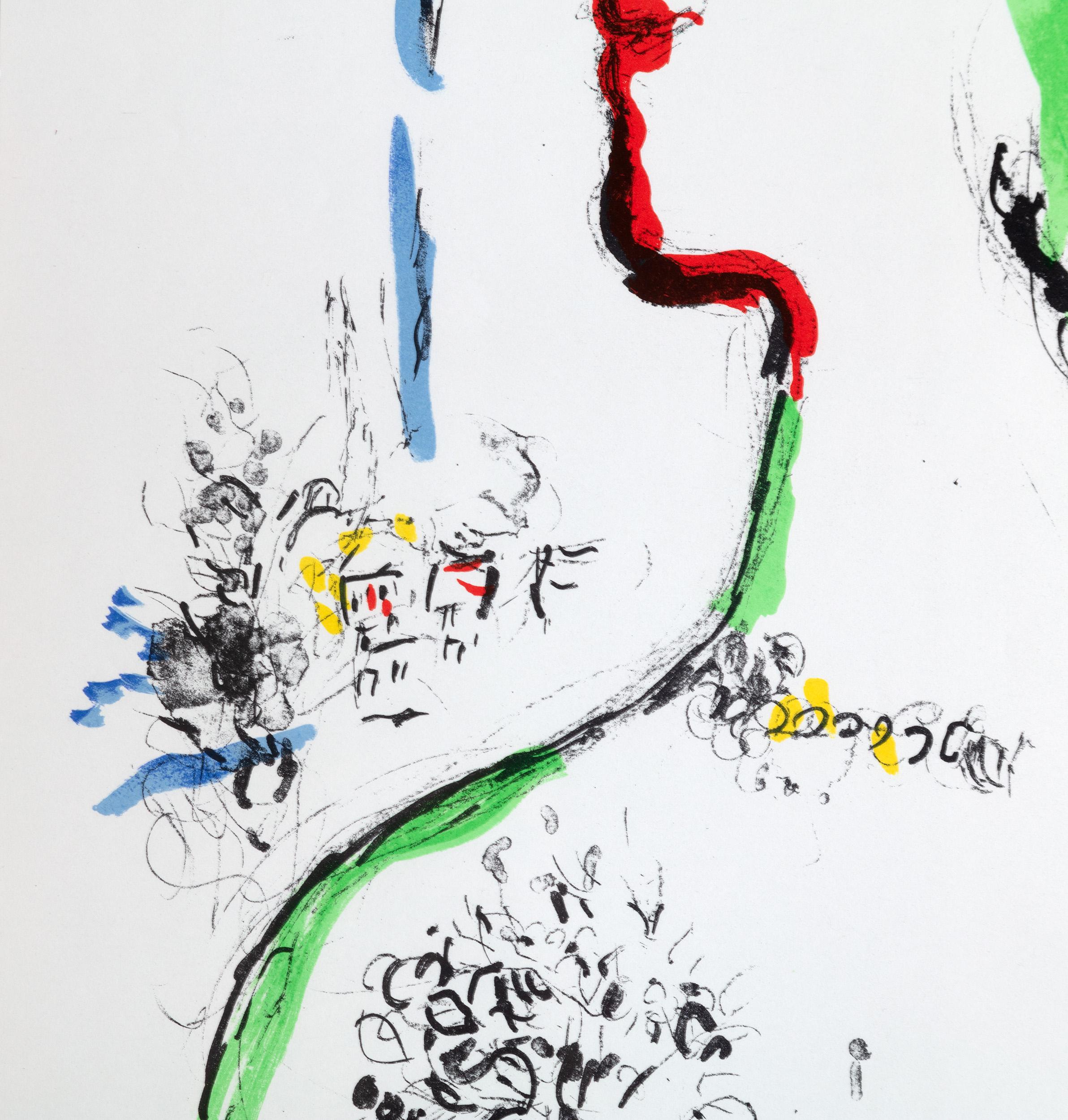 « L'Artist Phoenix Poster », une affiche de lithographie colorée originale de Marc Chagall en vente 5