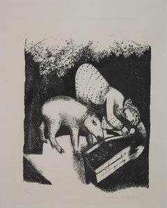 L’Auge II - Original Lithograph by Marc Chagall - 1925