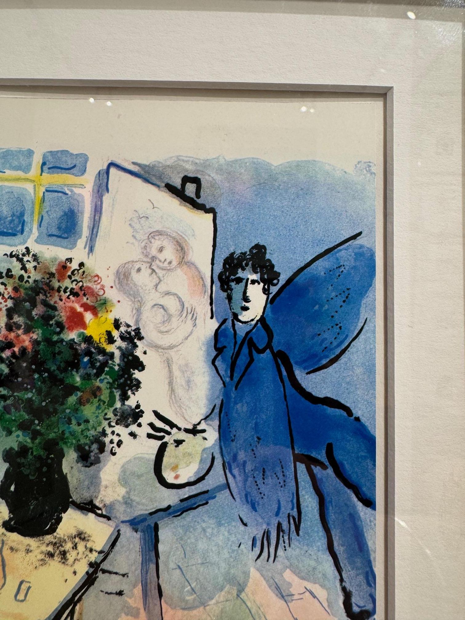 This work is a small color lithograph by Marc Chagall called 