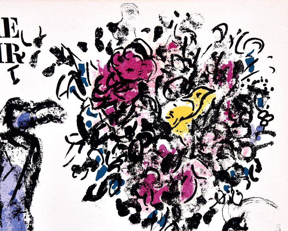 Le Bouquet de l'Artiste, cover of Derrière le Miroir - Modern Print by Marc Chagall