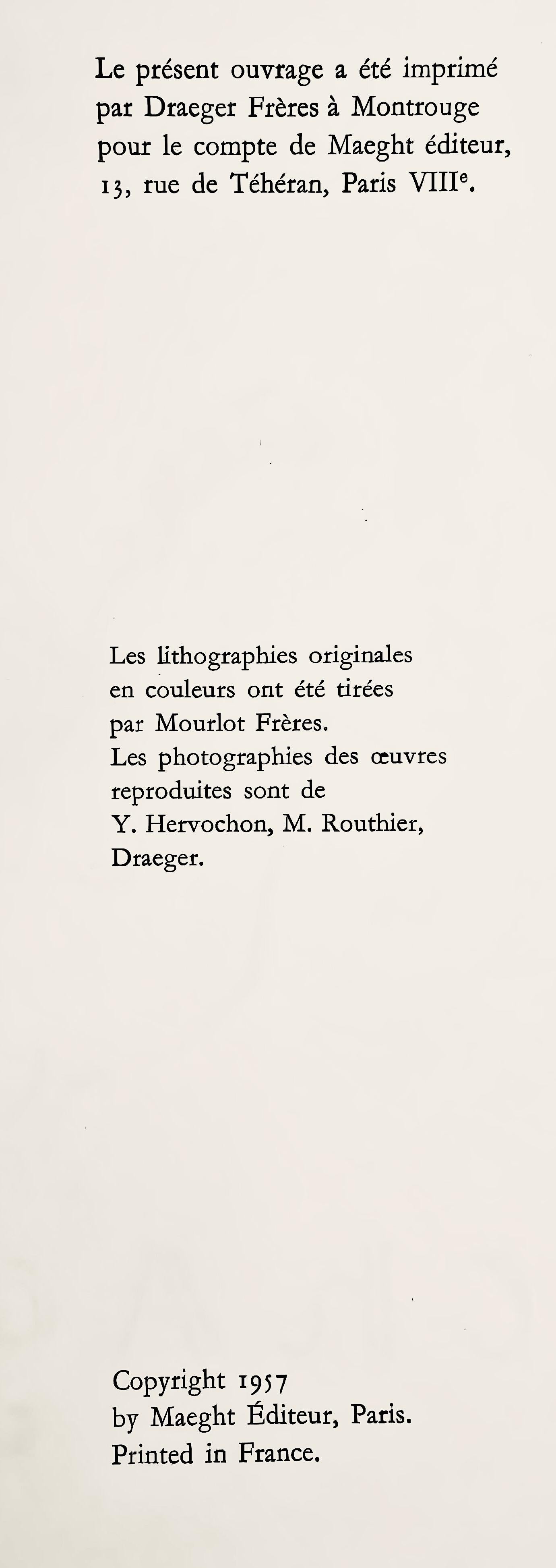 Le bouquet noir et bleu (Cramer 34 ; Mourlot 202), Chagall en vente 1