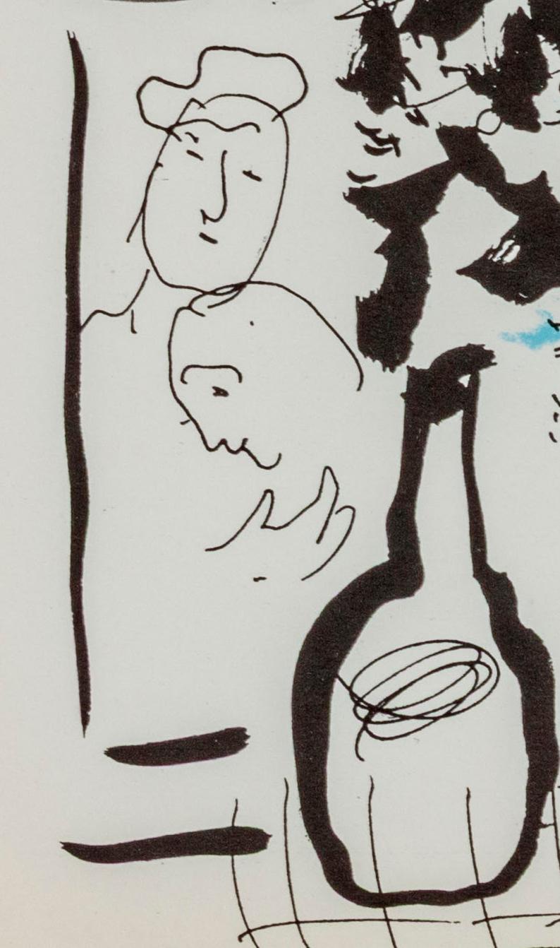 Le Bouquet noir et bleu (Der schwarz-blaue Blumenstrauß) im Angebot 2