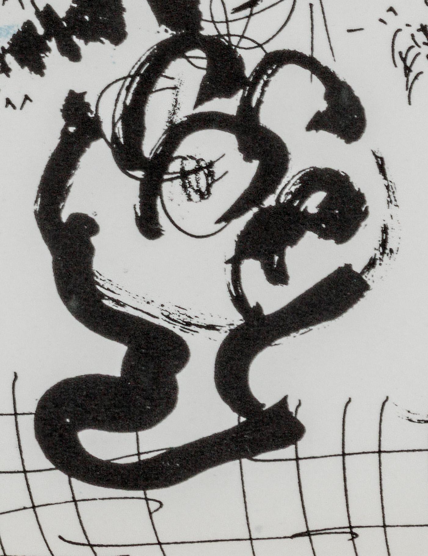 Le Bouquet noir et bleu (Der schwarz-blaue Blumenstrauß) im Angebot 3