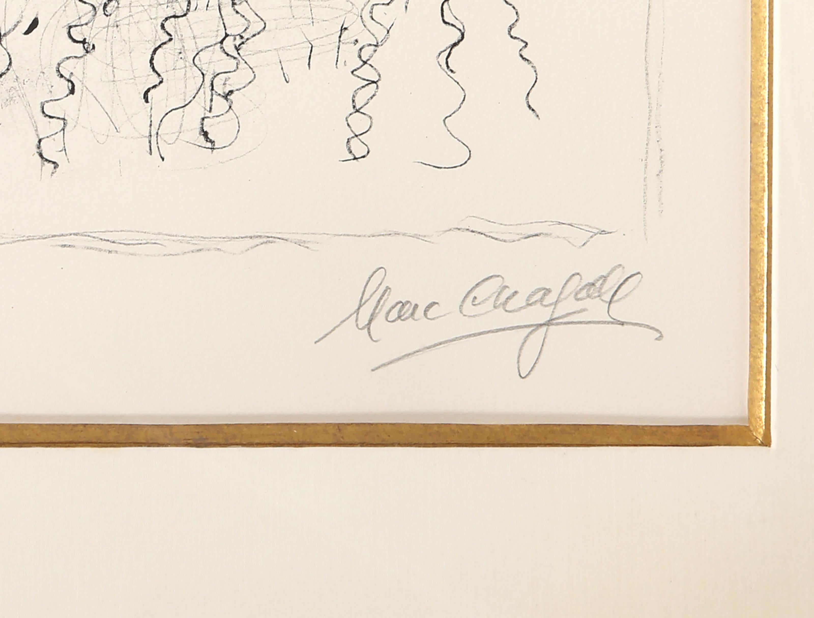 Le Bouquet Rose, Gran litografía moderna firmada por Marc Chagall en venta 3