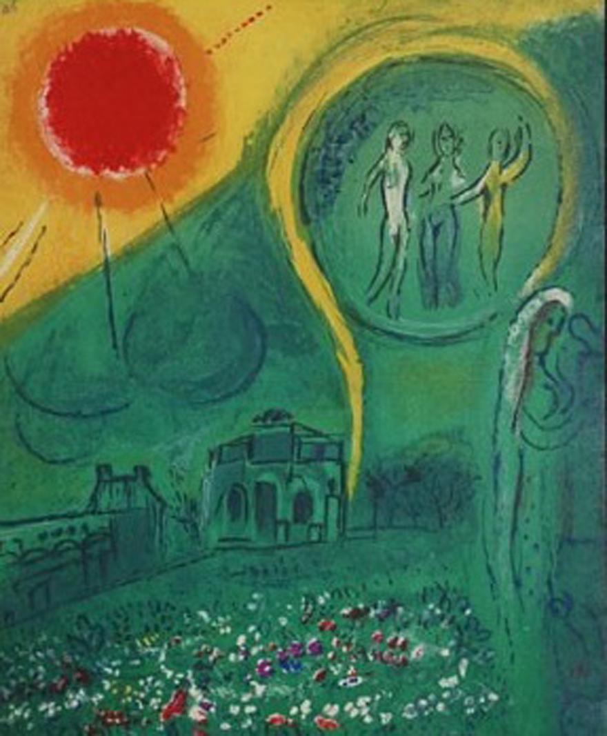 Le Carrousel du Louvre - Print by Marc Chagall