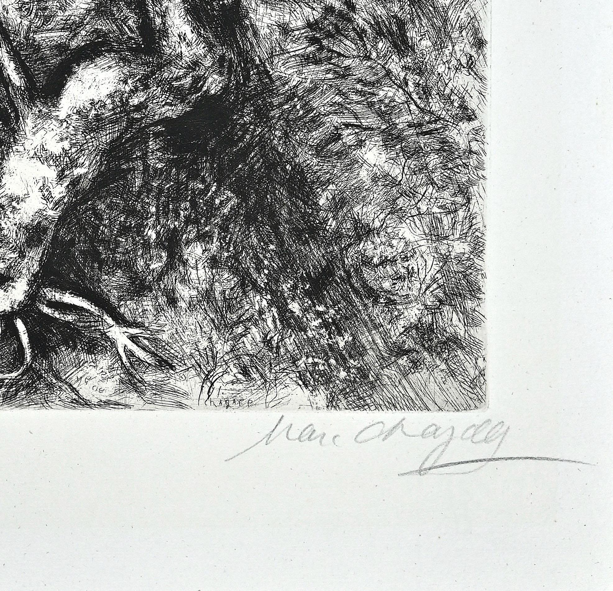 Le Cerf Malade -  Etching by Marc Chagall - 1952 1