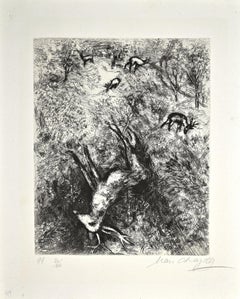 Le Cerf Malade -  Etching by Marc Chagall - 1952