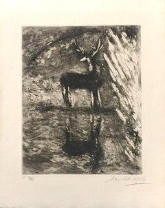 Le Cerf se Voyant dans l'Eau - Gravure de Marc Chagall - 1952