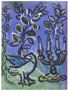Lithographie originale « Le Chandelier »