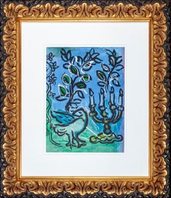 Le Chandelier Lithograph Print, Framed, 1960s, Museum Quality, No. 366