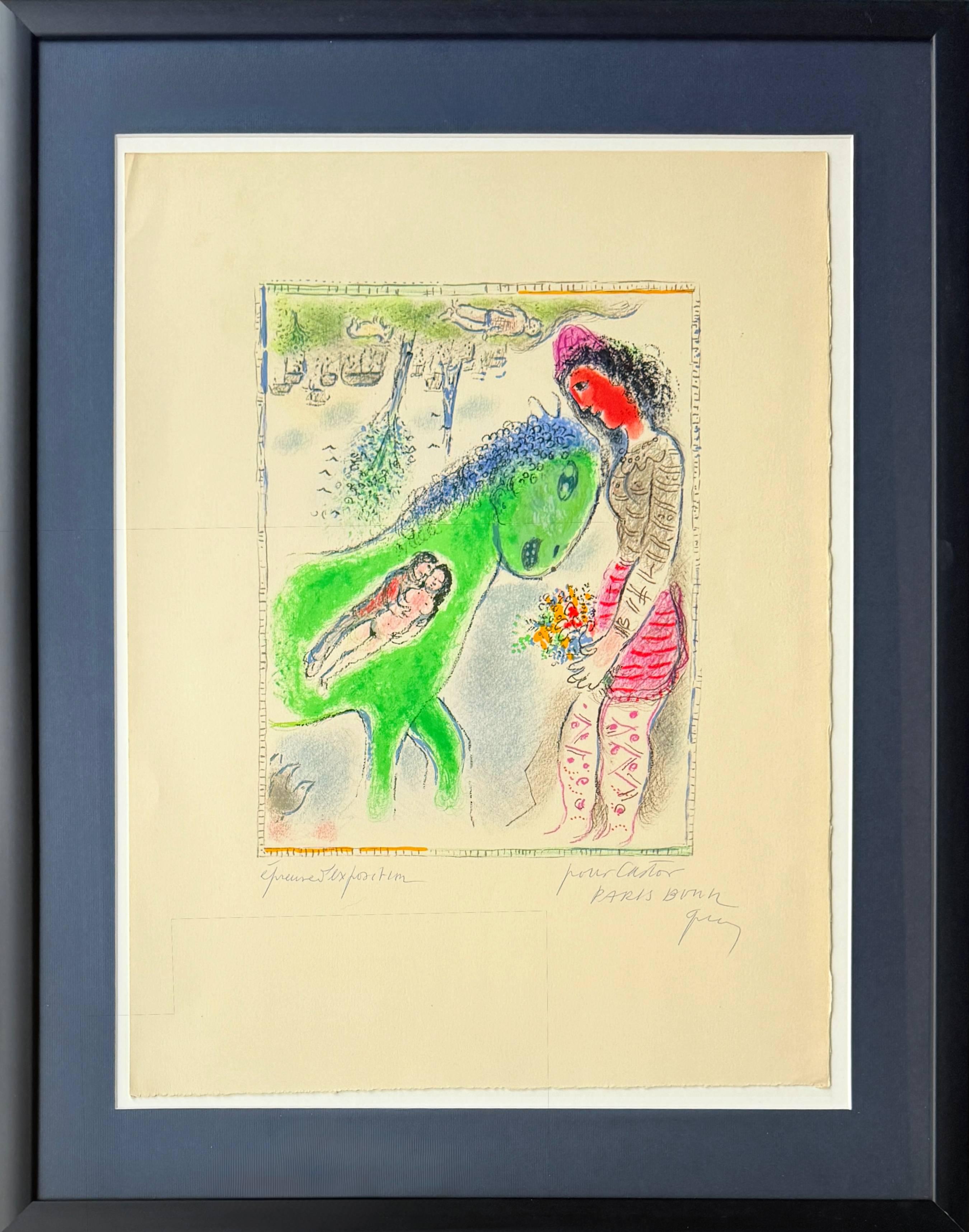 Marc Chagall Figurative Print - Le Cheval Vert