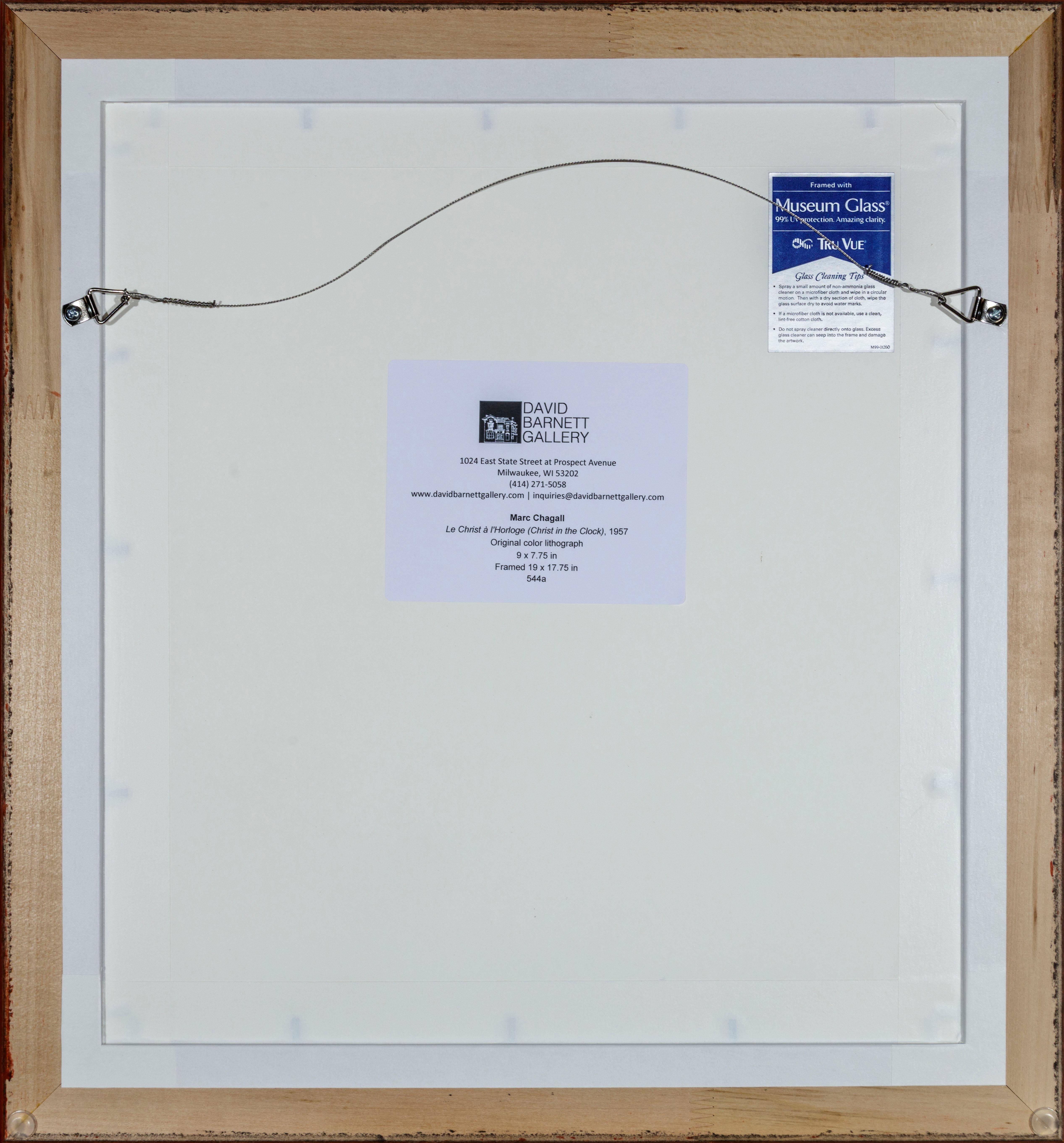 Le Christ à l'Horloge (Christ in the Clock) - Brown Figurative Print by Marc Chagall