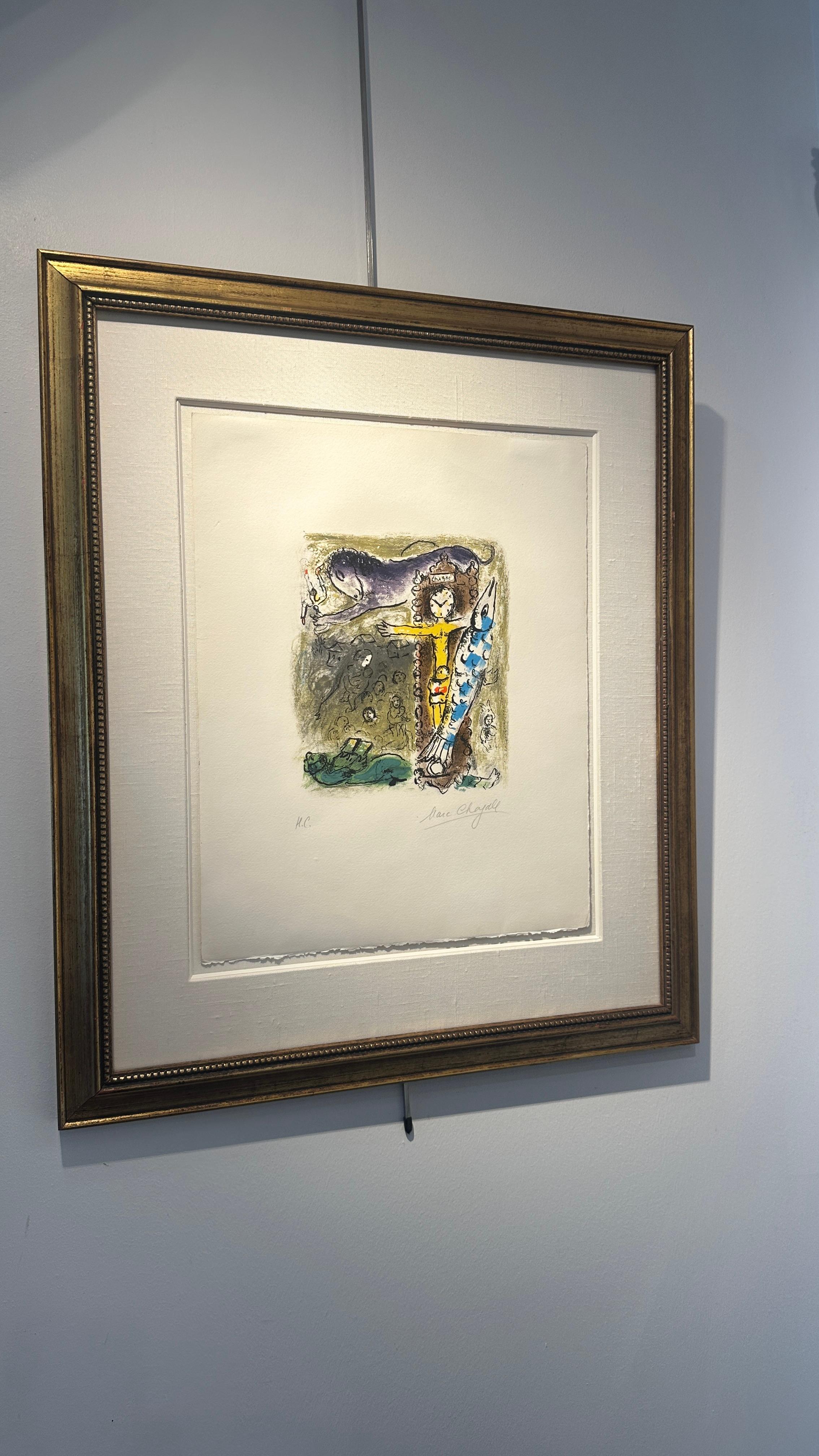Le Christ a l'Horloge, Paris (Christ in the Clock) - Modern Print by Marc Chagall