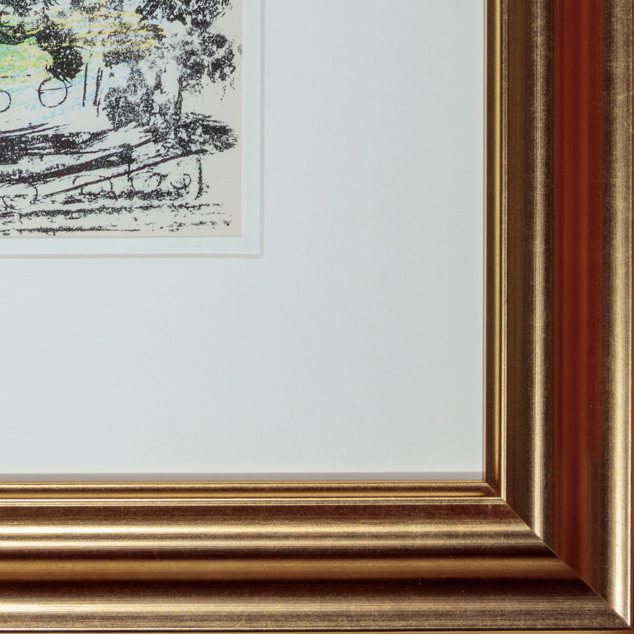 Le Ciel des Amoureux (The lover's heaven) - Gray Figurative Print by Marc Chagall