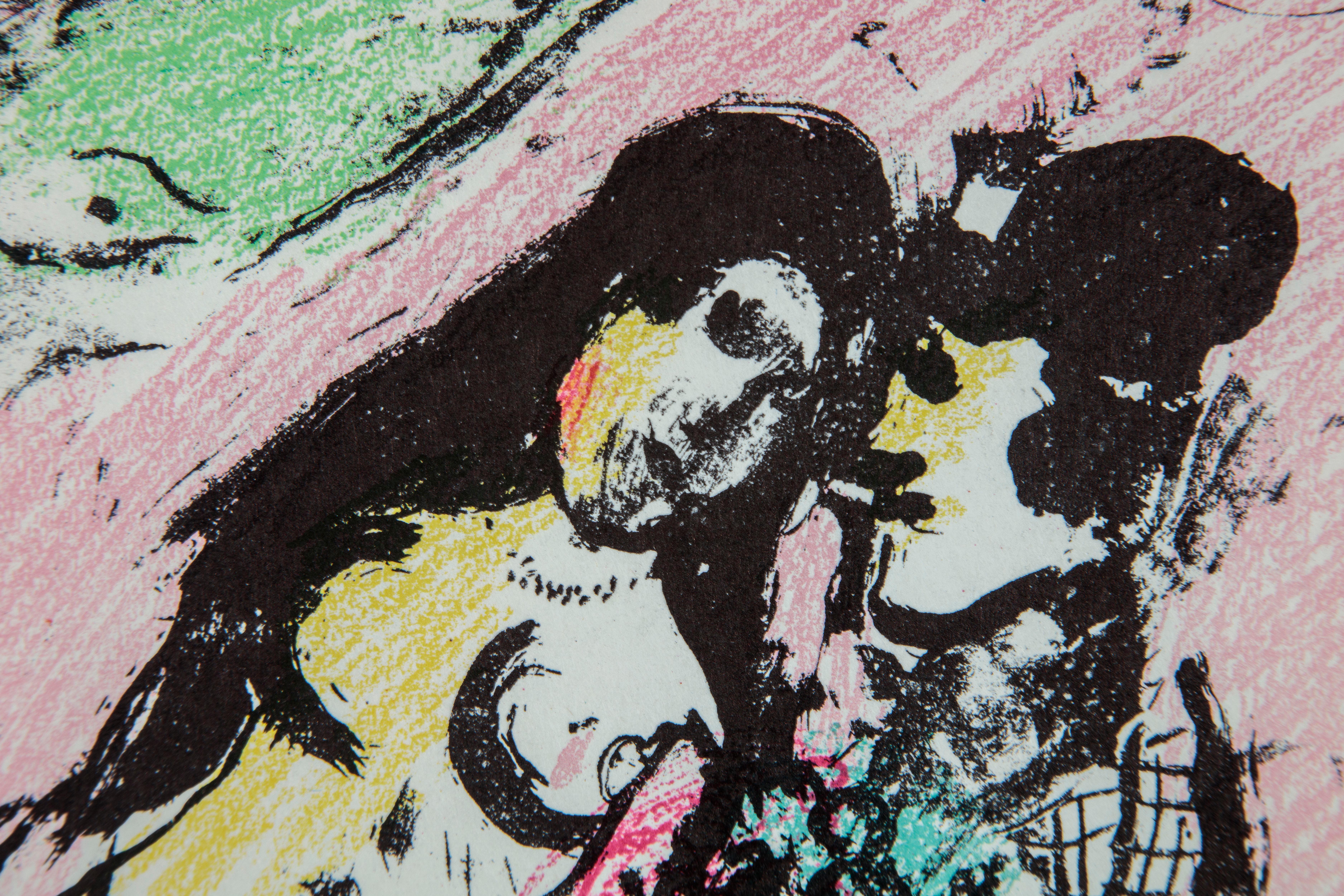 Framed 23 x 19.75 in

No. 393 in the Catalogue Raisonne of Chagall's lithographs 

This lithograph came from 