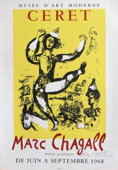 Le Cirque (Ceret), Hand-Signed Lithograph Poster after Marc Chagall