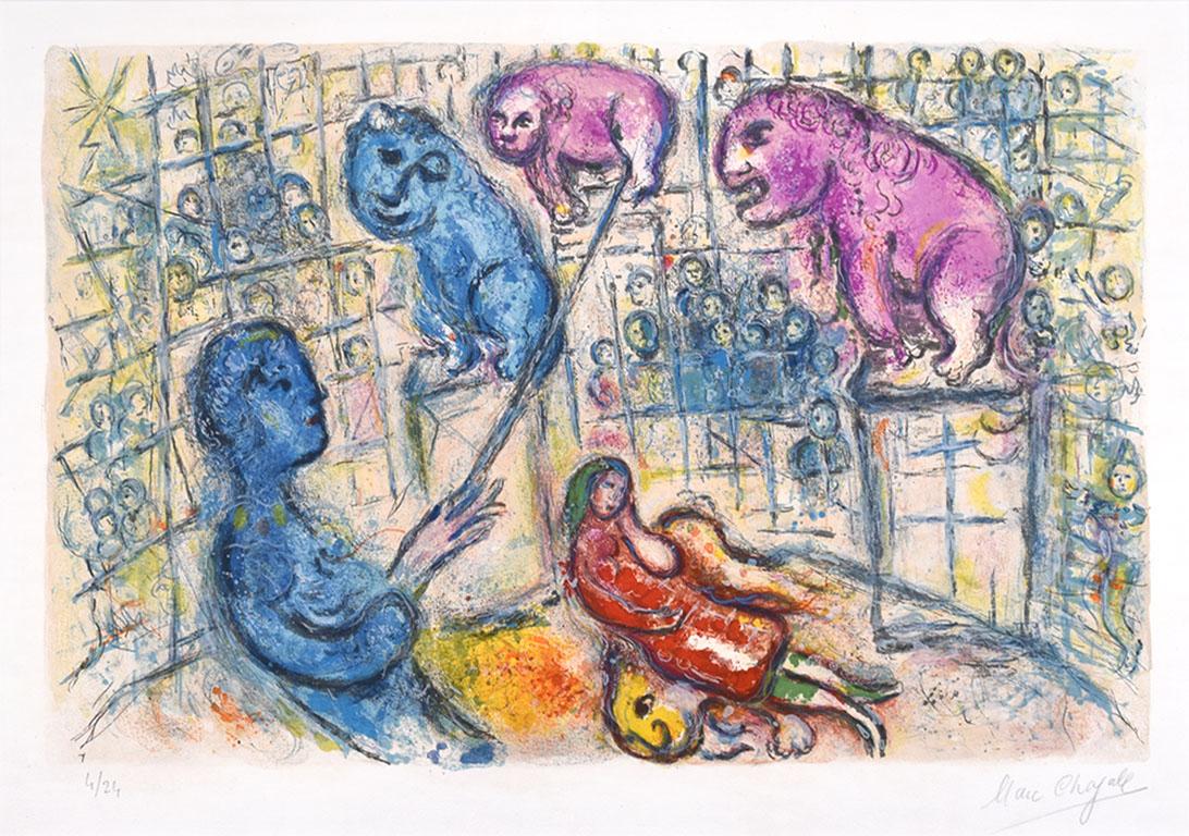 Marc Chagall Figurative Print - Le Cirque (The Circus), from Cirque, 1967