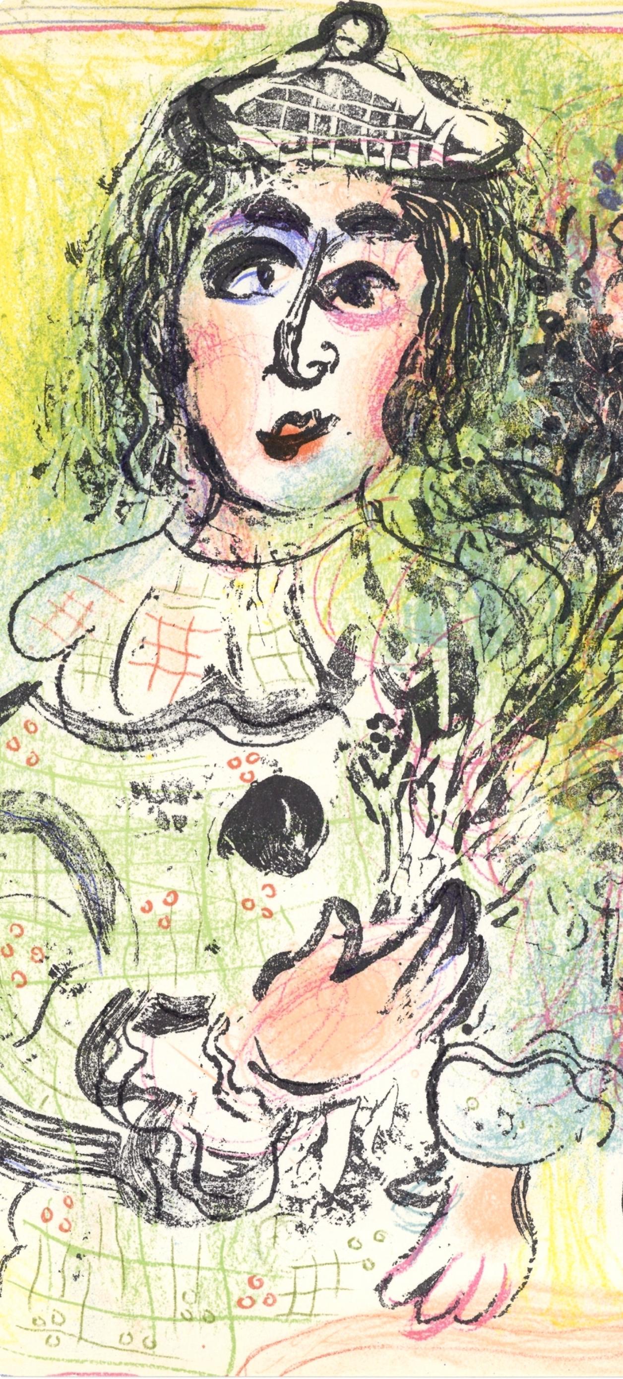 Le Clown Fleuri (Cramer 56; Mourlot 399), Las litografías de Chagall - Print de Marc Chagall